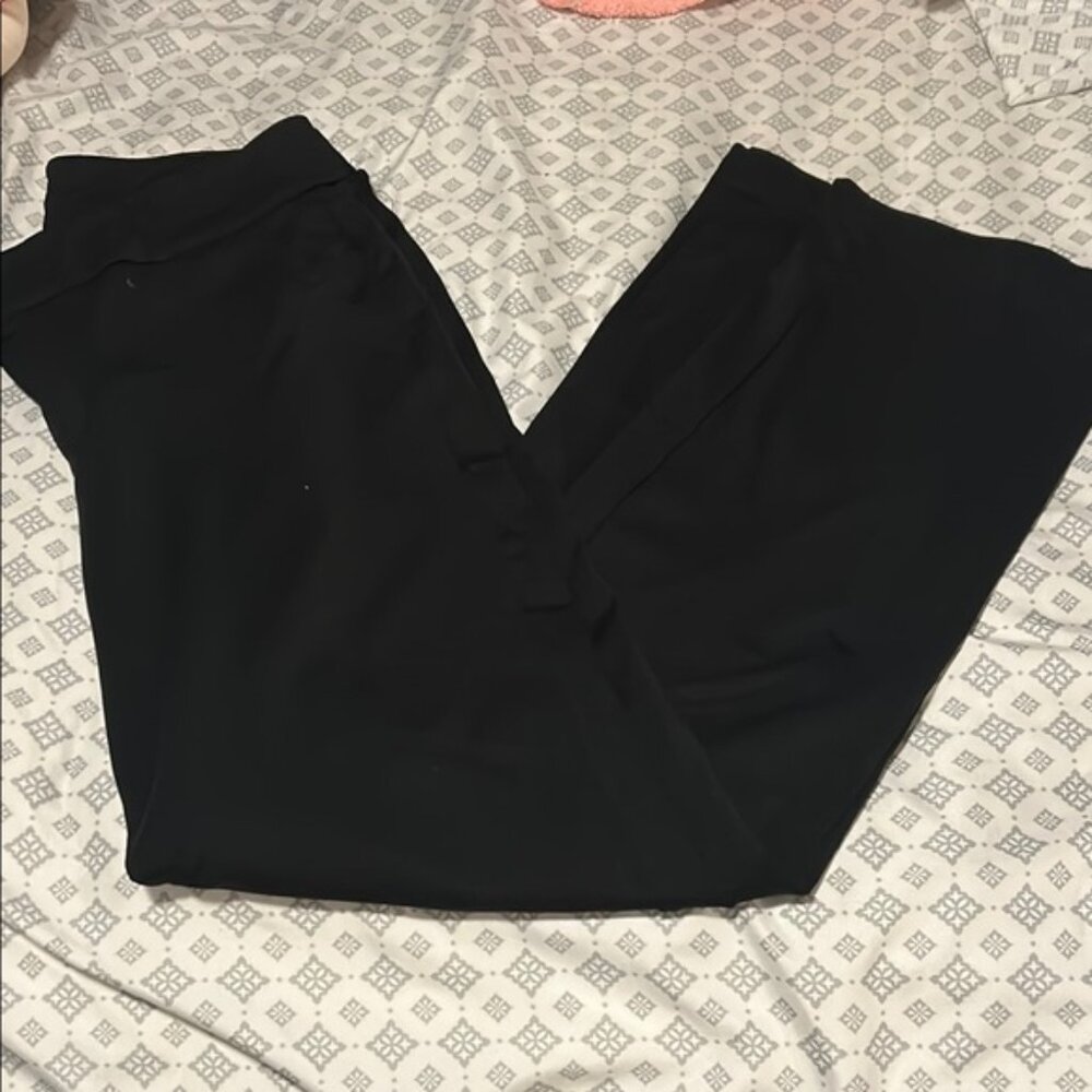 Banams Black Tummy Control Wide-Leg Pants - Medium